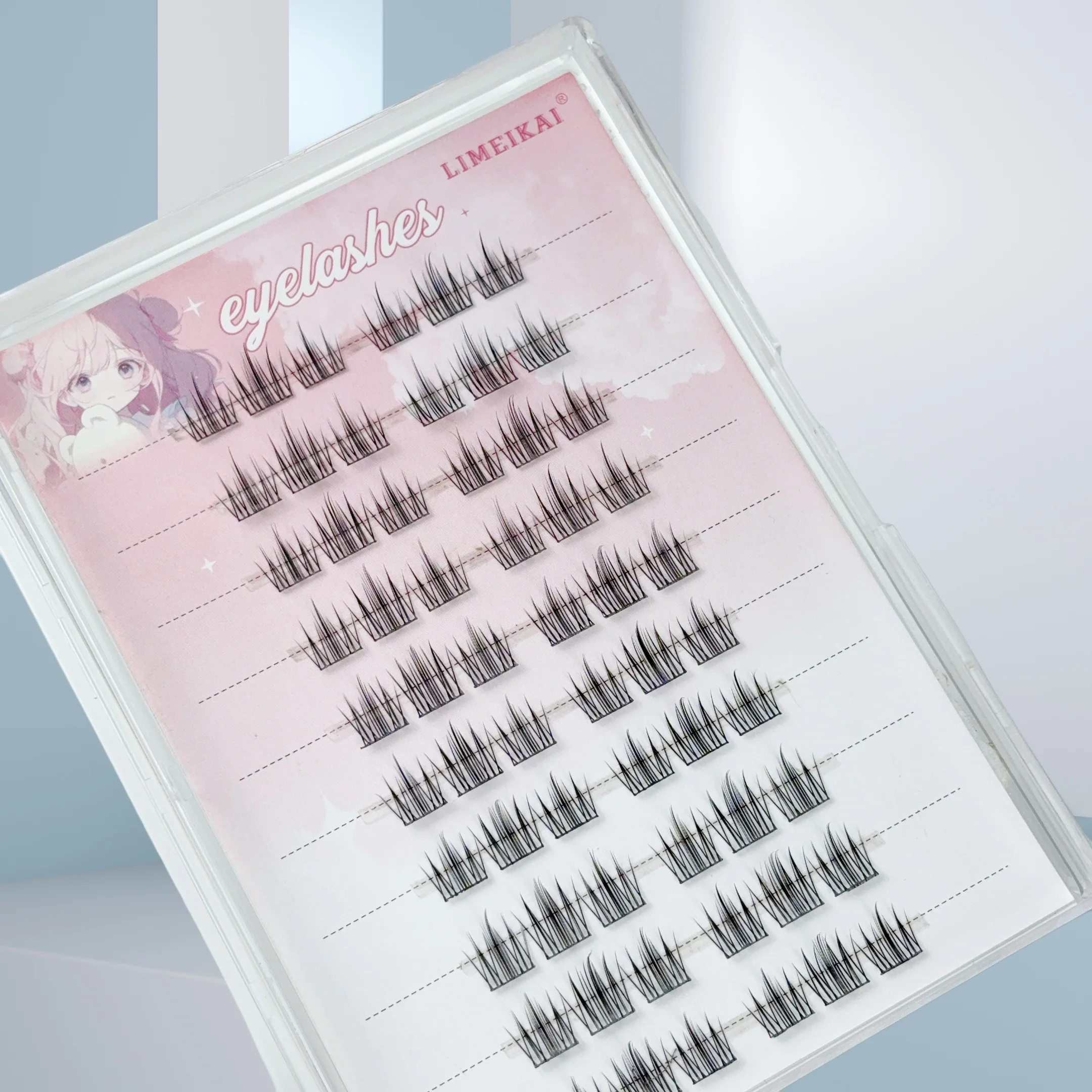 자연스럽고 접착제가 없는 인조 속눈썹 60개 클러스터, 신선하고 자연스럽고 사실적인 속눈썹 스타일로 메이크업에 적합합니다.