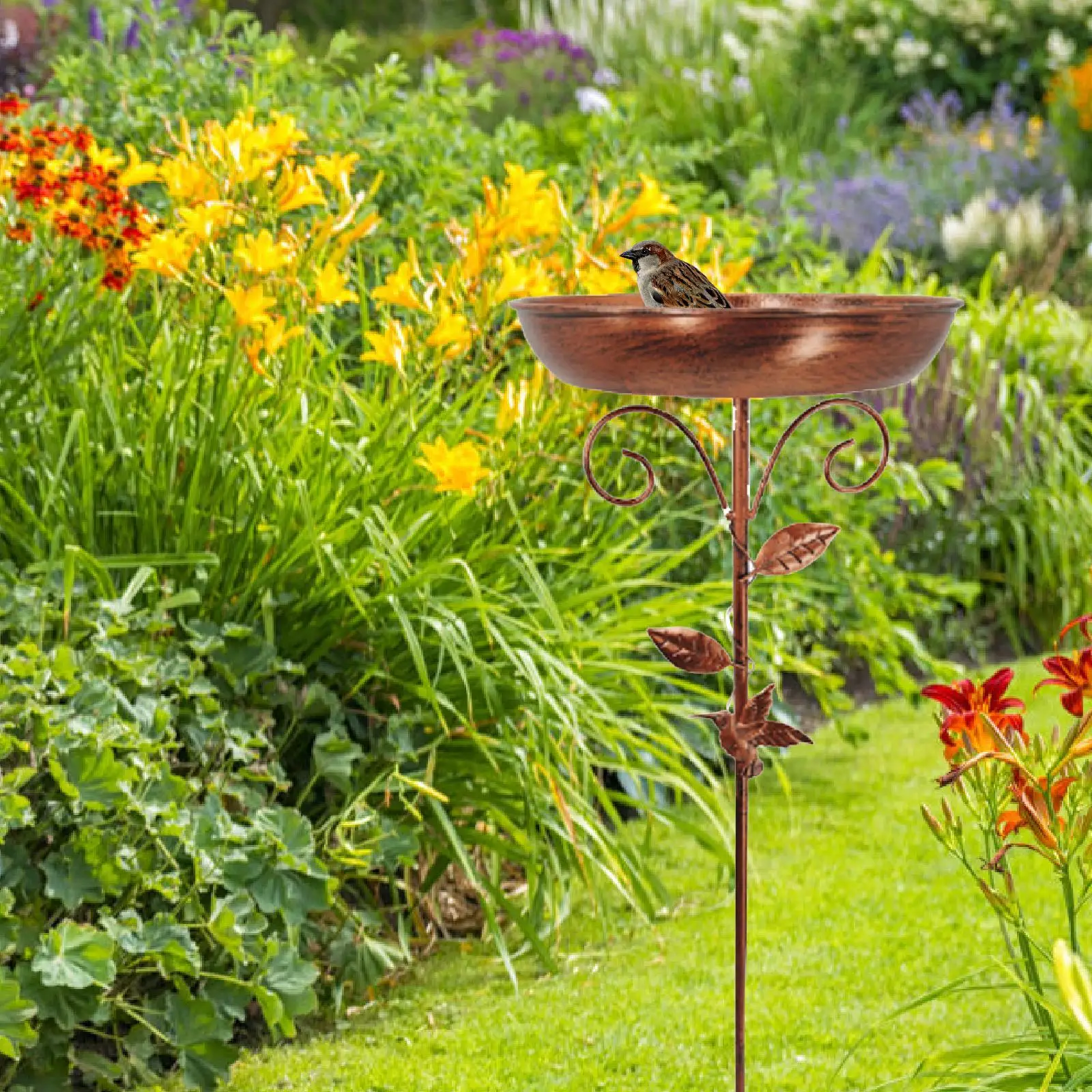 

Bird Bath Feeder Bowl Bird Feeder Drinking Decoration Attracting Birds