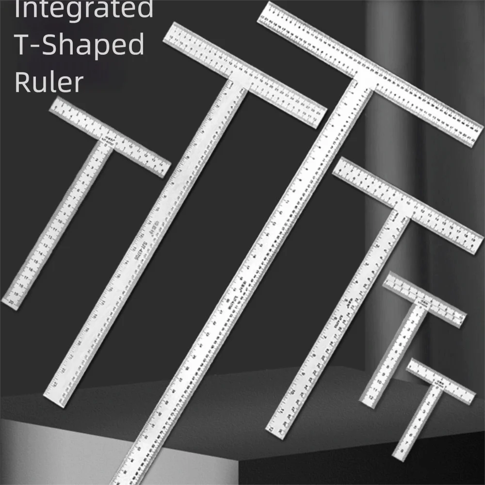

Stainless Steel T-Shaped Ruler Precision Measuring Tool Right Angle Ruler Accurate Sturdy Mini Framing Ruler Framing Gauge