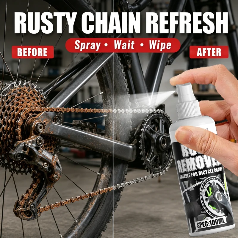 Farienne 100ml Quick Rust Remover Metal Cleaner Spray for Motorcycle Bicycle Chain Auto Brake Disc Bolt Oxide Removal