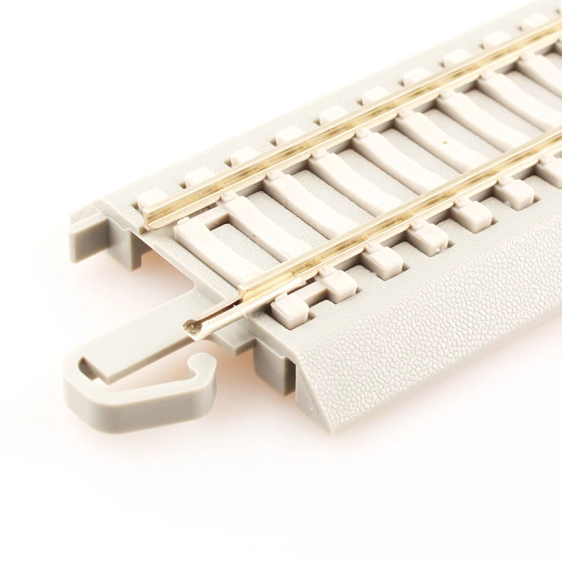 Train Model 1/87 HO New Version Cement Sleeper Simulation Nickel Alloy 9-inch Straight Rail 4-section Installation