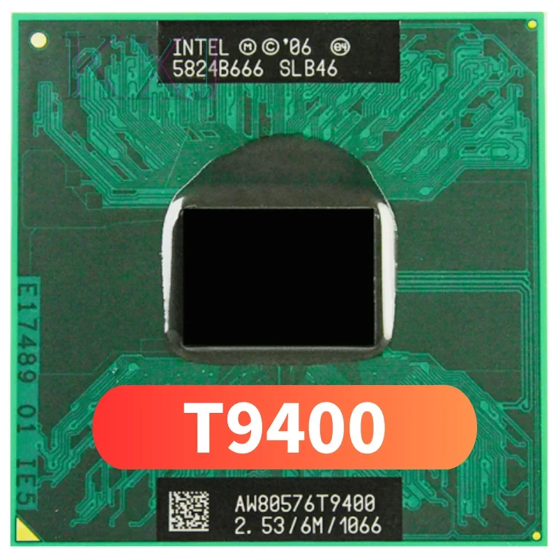 Processador Intel core 2 duo t9400 slb46, 2.5 ghz, dual core, dual-thread, cpu, 6m, 35w, gm/pm45 atualização