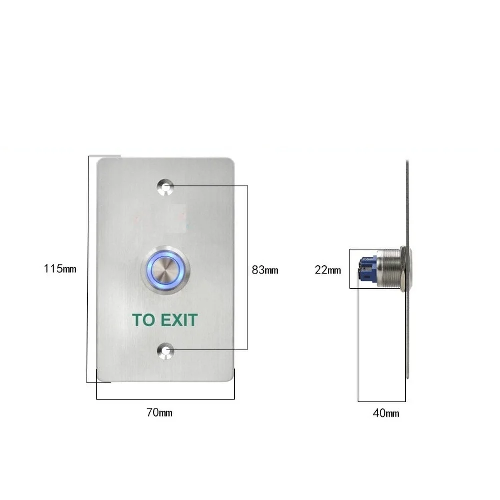 

Waterproof Outdoor Exit Button for ACS Systems Push Activated Switch with Reset Function for Secure Door Release