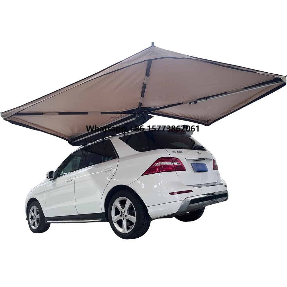 

Outdoor Camping Car Side 270 Degree Awning Camping Waterproof Roof Top 270 Degree Awning No Legs