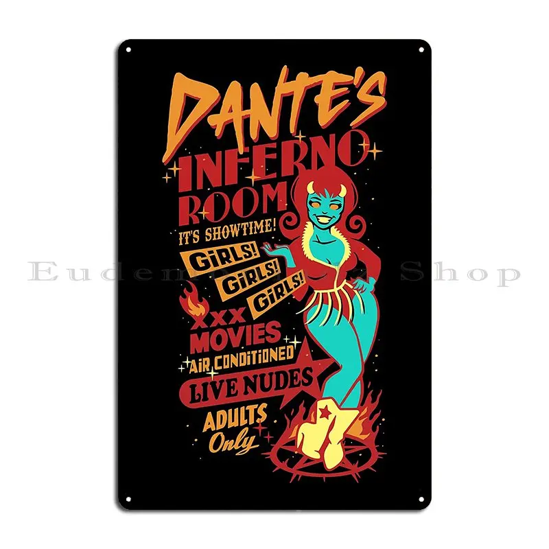 Inferno Room Metal Plaque Poster Club Home PaintingCustomize Design Tin Sign Poster