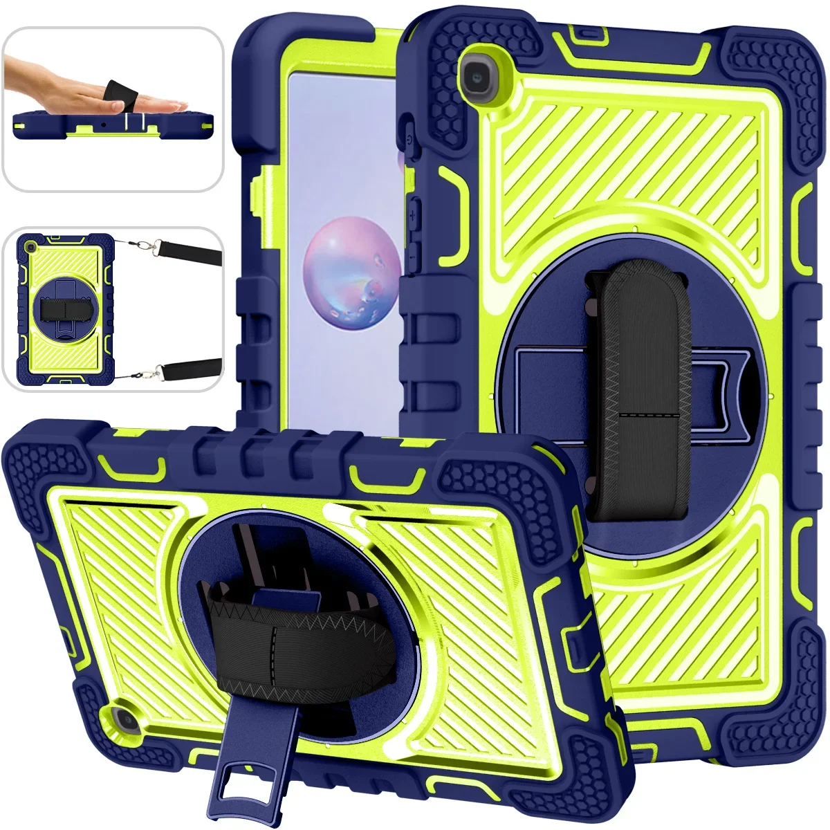 For Samsung Galaxy Tab A 10.1 2019 SM-T510 T515 Case for Galaxy Tab A 8.4 2020 T307 8.0 2019 T290 T295 360 Rotating Tablet Cover