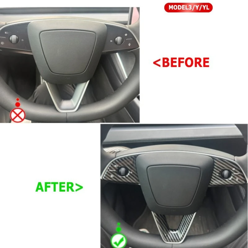 Car Steering Wheel Decorative Plates for Tesla Model 3 Highland /Model Y Juniper /Model YL 2025 Interior Trim Car Accessories - view 2