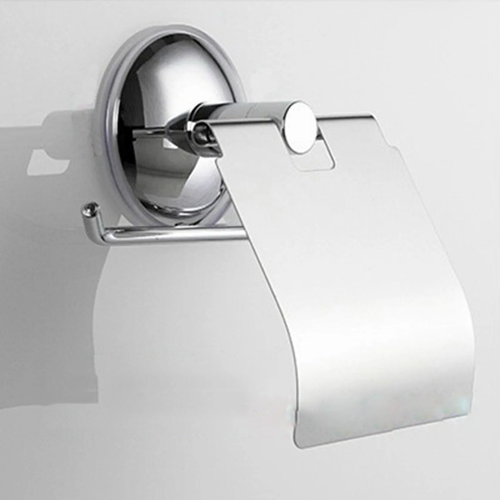 2 soportes de papel higiénico de acero inoxidable, soporte de pared de succión resistente, soporte de papel higiénico, soporte de papel para baño-AT64