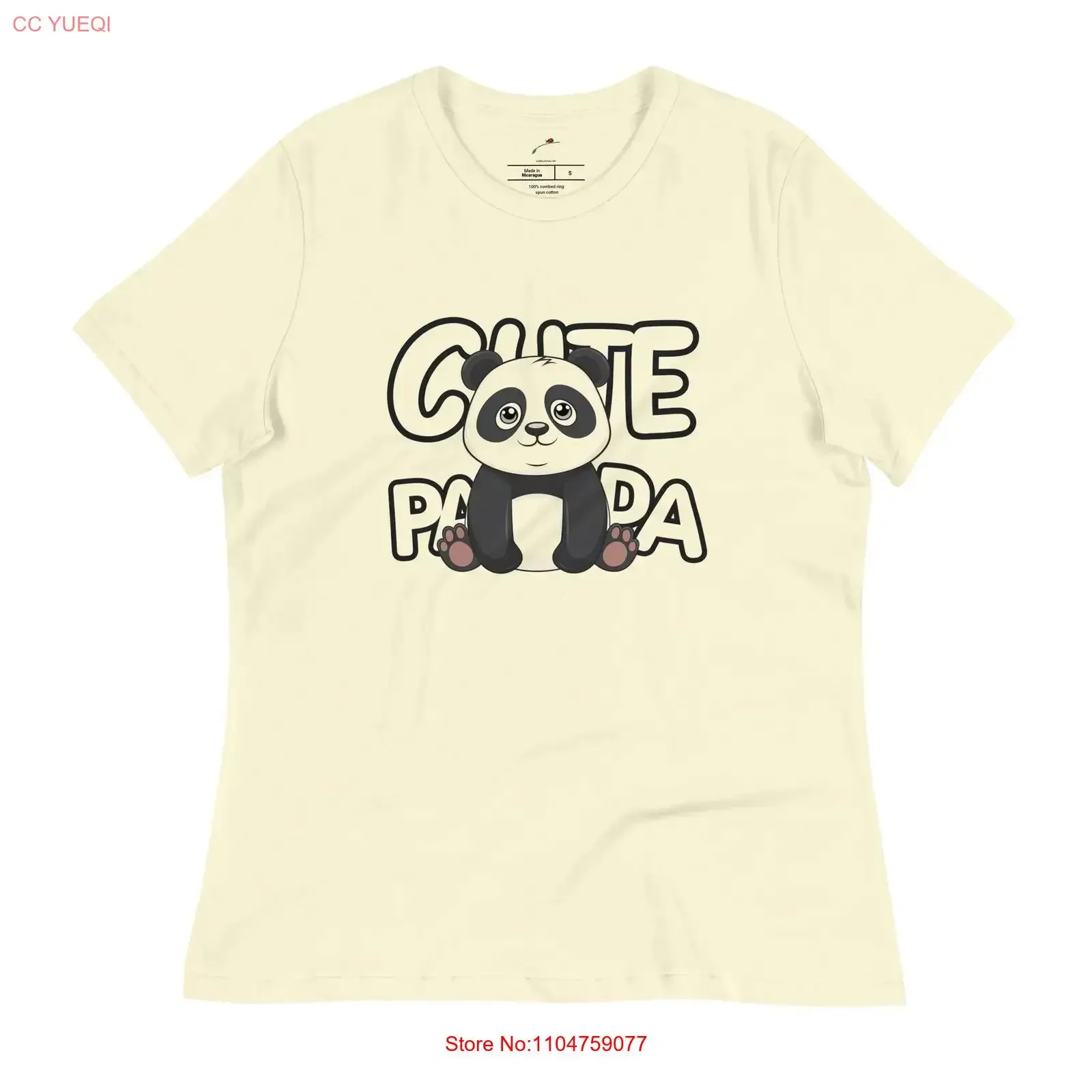 Adorable Panda Cozy and Cute T Shirt vintage Washed Top For Everyday Wear designer clothes Slightly homme Stretched Stylish