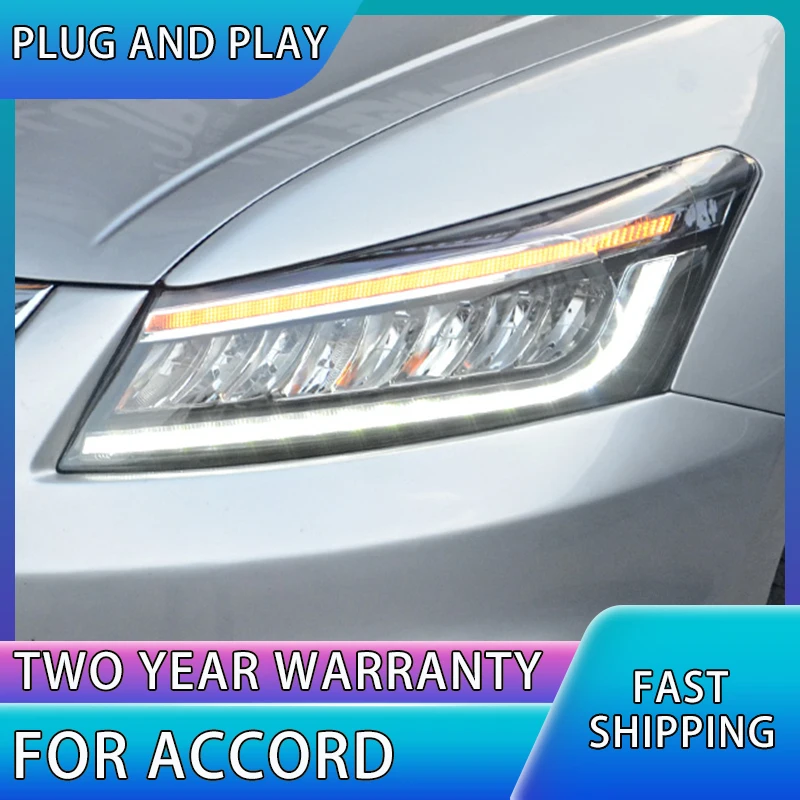 Head Lamps For Honda Accord G8 2008-2013 Headlights LED Dynamic Turn Signal Light LED High Beam/Low Beam Assembly