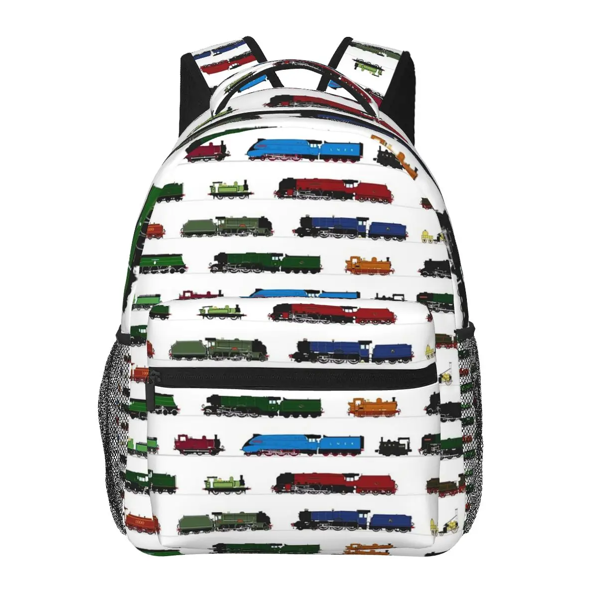 Iconic British Steam Trains Backpacks Boys Girls Bookbag Students School Bags Travel Rucksack Shoulder Bag Large Capacity