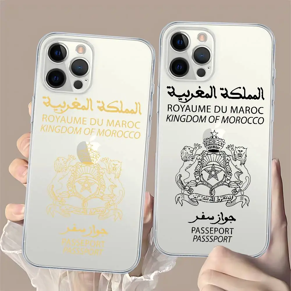 Marokko Reisepass Handyhülle für iPhone 17 16 15 8 7 6 6S Plus X SE XR XS 14 11 12 13 Mini Pro Max Handyhülle