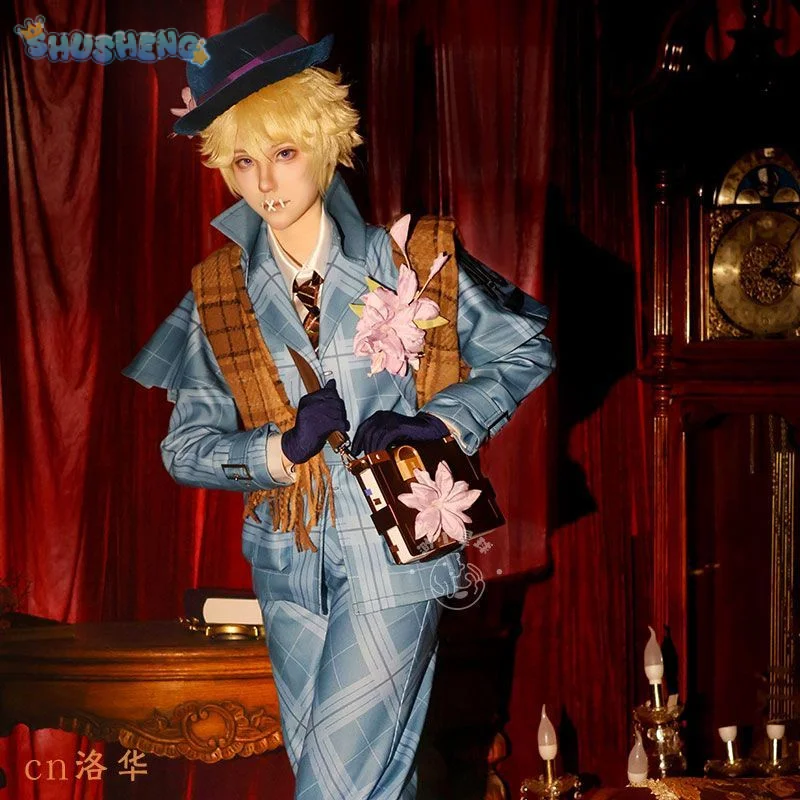 

Game Identity Ⅴ Victor Grantz Postman Cosplay Costume Hat jacket tie shirt pants set Halloween party men women fashion uniforms