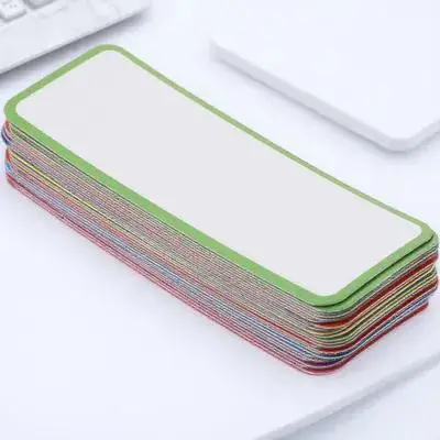 

27pcs Magnetic Labels Dry Erase Fridge Magnets 8x3cm Colored Round Corner Writable Name Tags for Whiteboard Office Home Storage