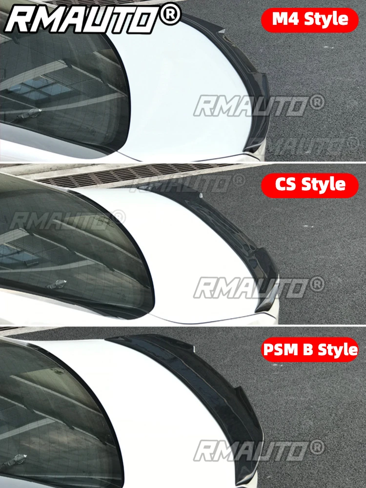 F10 Spoiler Real Carbon Fiber M4 Style Trunk Wing Body Kit For BMW F10 F11 F18 M5 2011-2017 Rear Wing Spoiler Car Accessories view 3