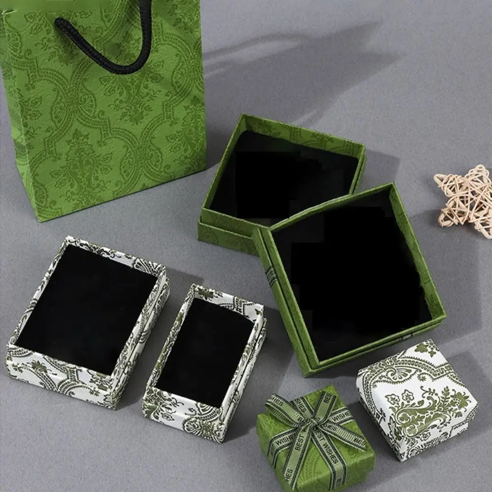 

Fashion Bow Gift Box Matcha Green with Cover Jewelry Box Paper Box Gift Storage Container Jewelry Storage