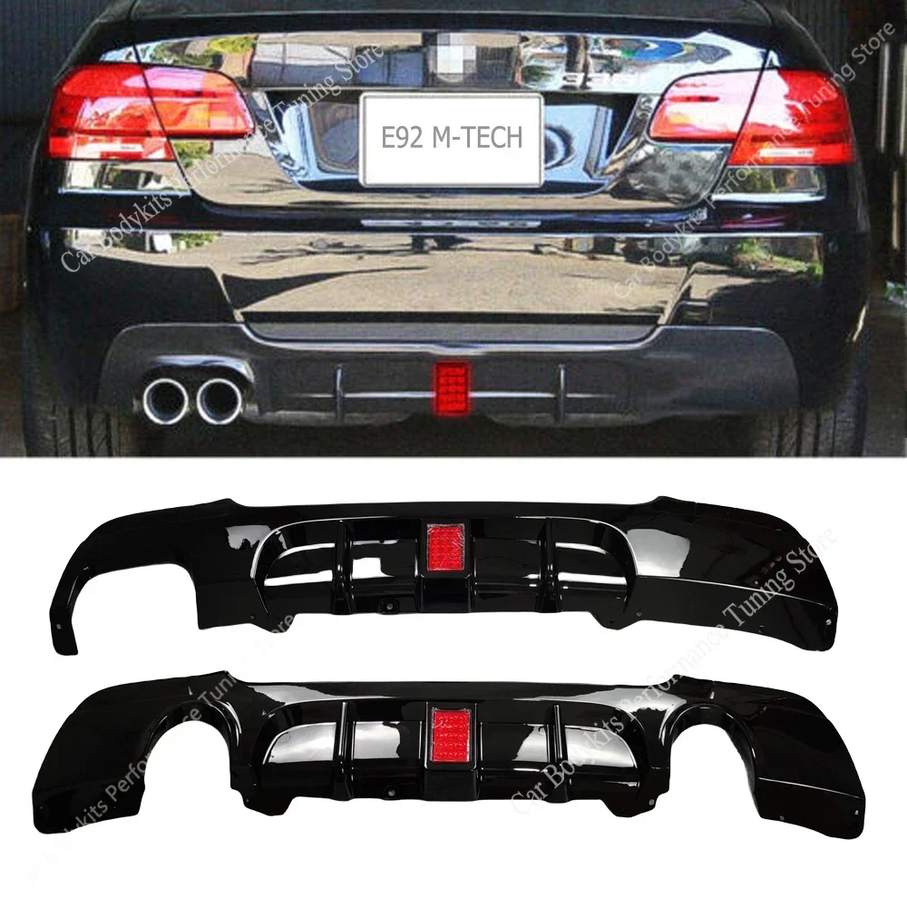 Performance Style Rear Diffuser For Bmw E92 E93 Rear Bumper Lip Splitter With Lamp 3 Series 316i 320d 325d 330d 335i 06-13Tuning