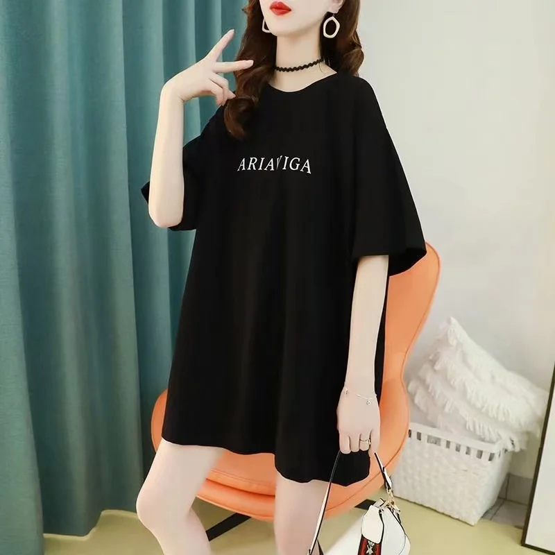 Women's Design Niche Net Red Versatile Loose Medium Length Loose Pattern T-Shirt Short Sleeve 2022 New Summer Angel Wings Print