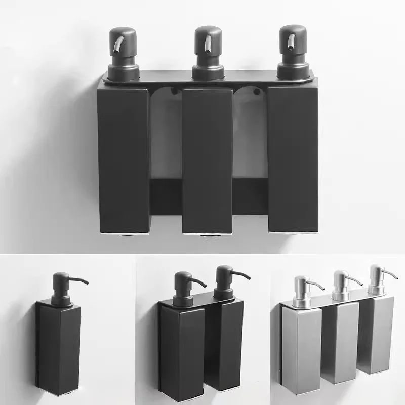 

Black Soap Dispenser Wall mounted SUS304 bathroom Hand Liquid Soap Dispenser/kitchen soap dispenser Bathroom Shampoo bottles