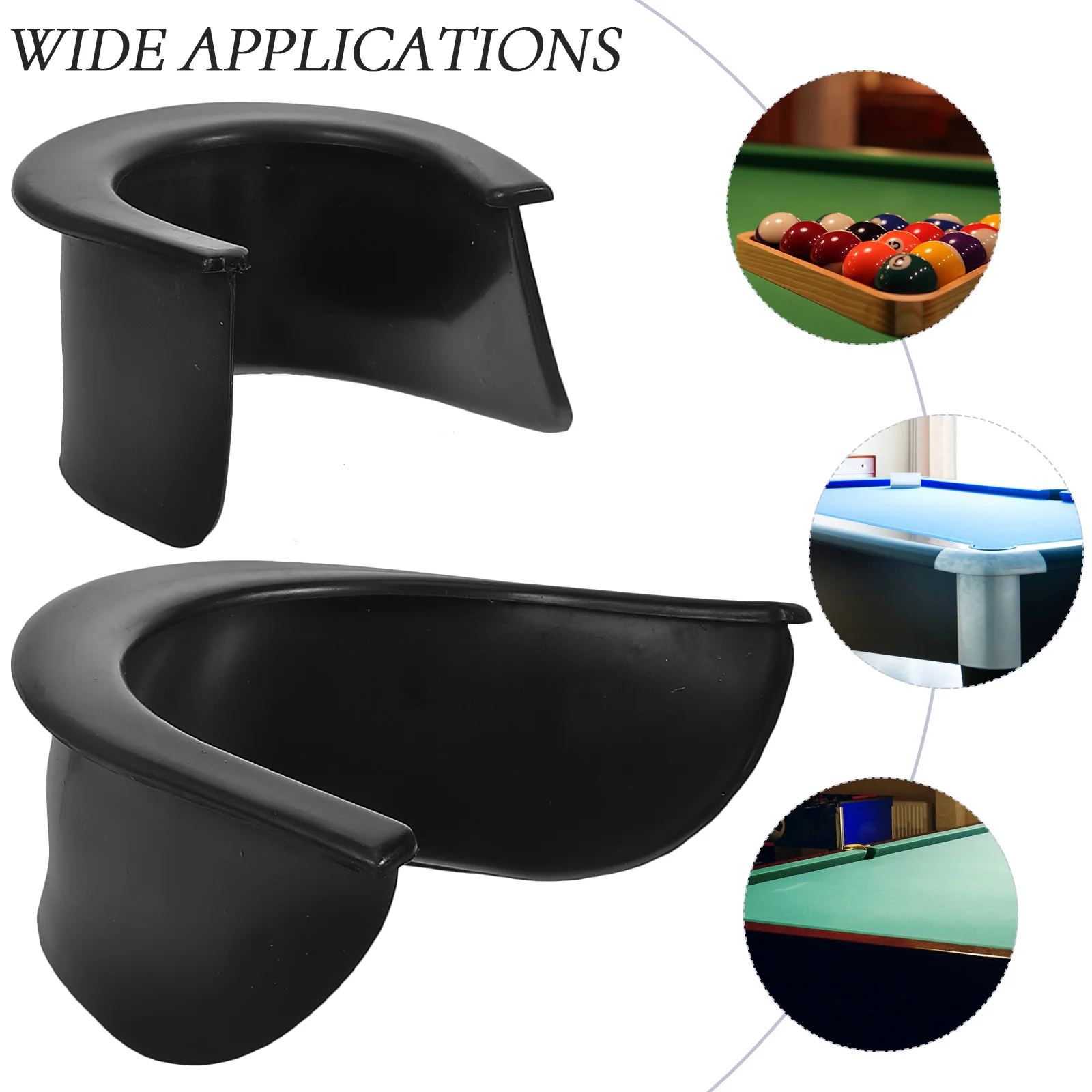 

6 Pcs Billiard Table Pocket Liner Protective Glue Accessory Heavy Duty Black Pockets Durable Replaceable Sturdy Daily Use