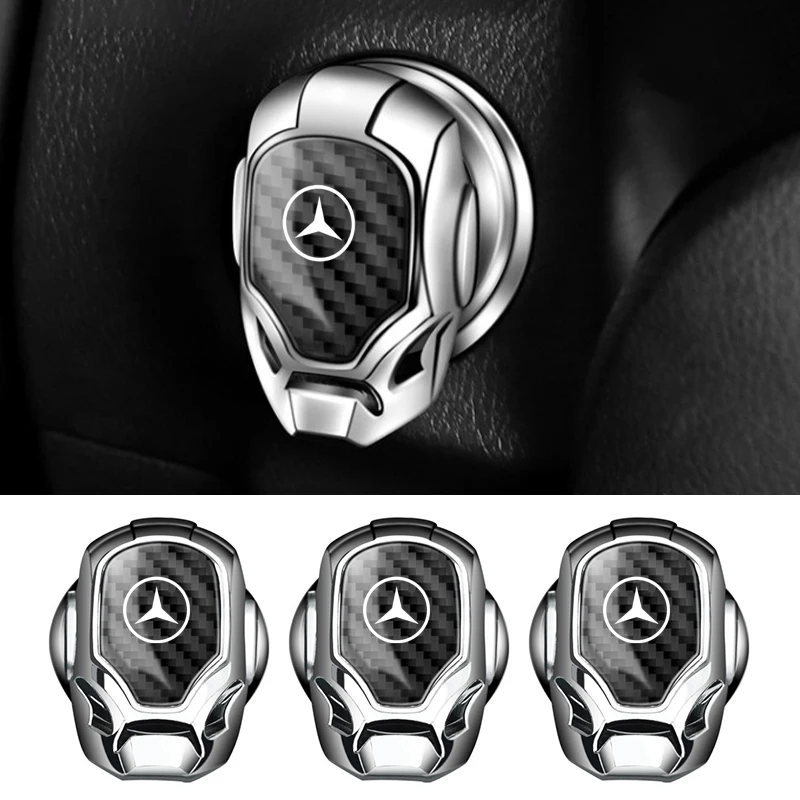 

Car One-Click Start Buttons Protective Cover Decoration For Mercedes Benz W211 W203 W204 W210 W124 AMG W202 CLA W212 W220 W205
