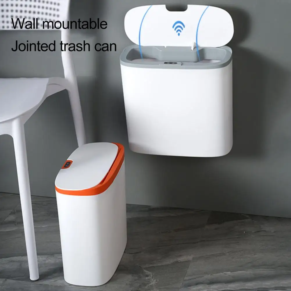 Convenient Electric Trash Can 3 Colors Garbage Can Touch Control Smart Induction Trash Can  Storage Garbage