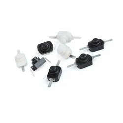 10 pz/lotto 1208YD 1288BM 12*8MM DC 30V 1A On Off Mini interruttore a pulsante per torcia elettrica nero bianco autobloccante