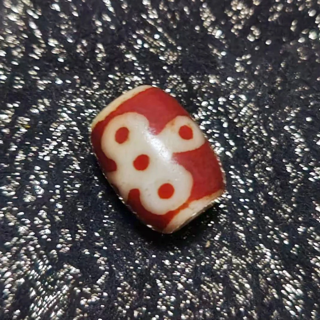 

10 шт. тибетское этническое красное ведро из бисера благородное человека богатство Бог агат Тиньчжу ожерелье кулон браслет аксессуары «сделай сам» Дзи