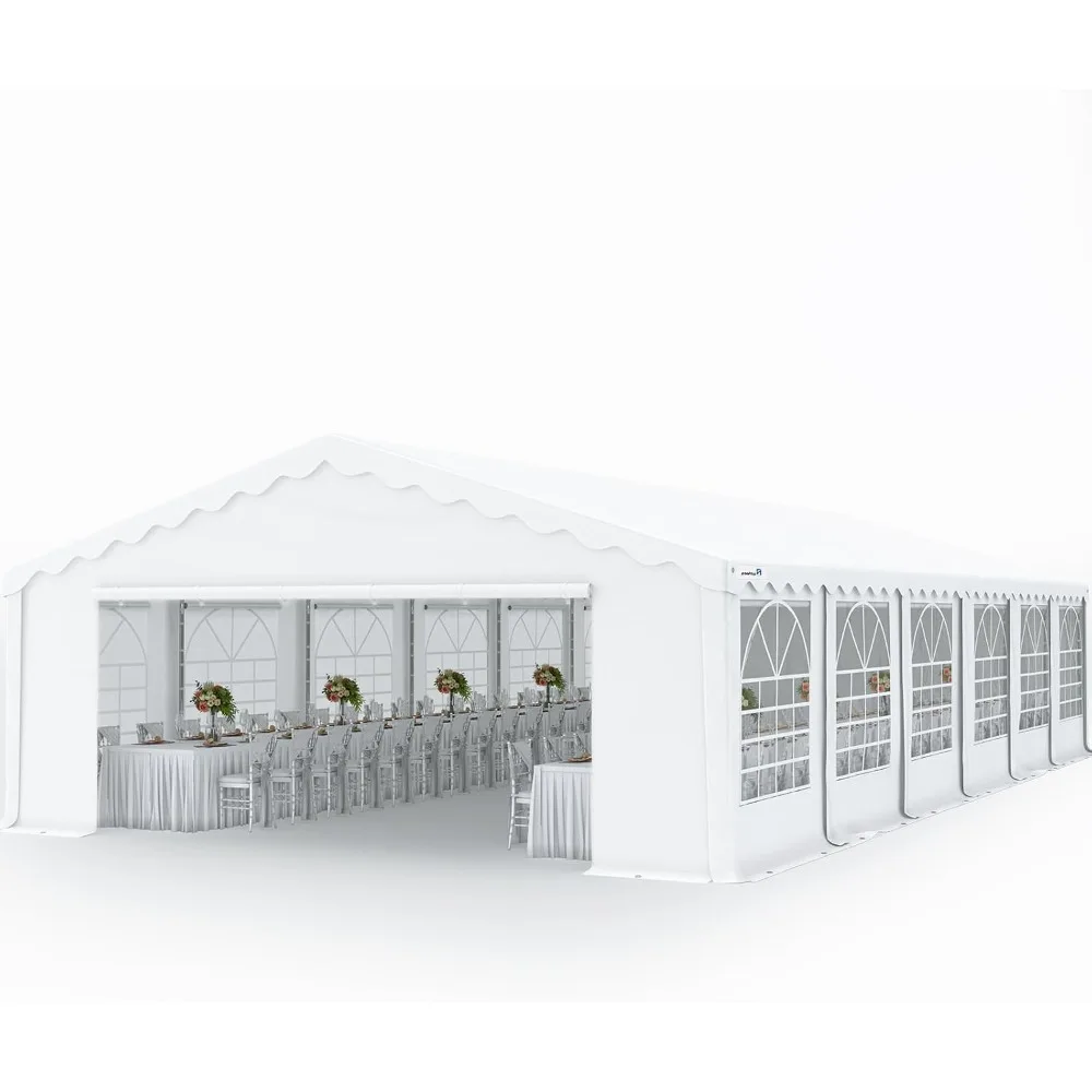 Heavy Duty Party Tent Upgraded Galvanized Wedding Tent Outdoor Gazebo Event Shelter Carport Canopy Tent with Carry Bags