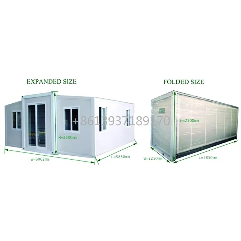 Ready Made 40 Ft 20 Ft Prefab Granny Flat Mobile Expandable Container House 3 Bedroom Prefabricated Villa Portable Home