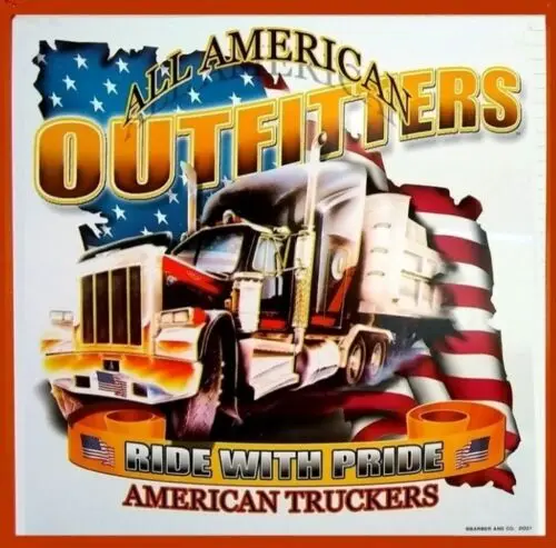 Ride With Pride American Truckers Novelty Metal Sign  13.5