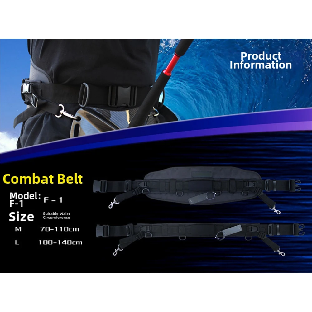 

Saltwater Fishing Battle Belt Compatible with Lure Fishing Wave Fishing and Iron Plate Techniques on Vessels or Coast
