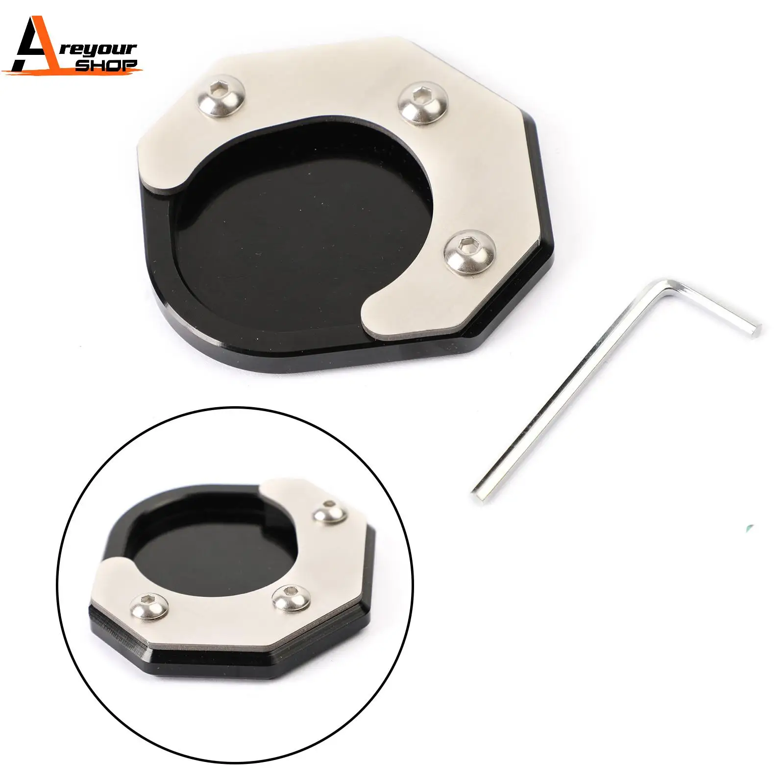 

Areyourshop fit for YAMAHA WR250 R/X SEROW250 TRICKER XT250X Kickstand Enlarge Plate Pad Motorcycle Accessories Parts