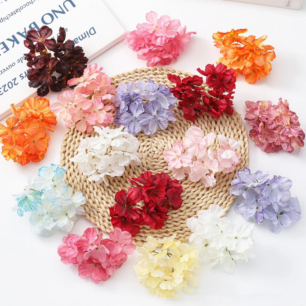 5/10Pcs Künstliche Verbrannte Kante Blume Köpfe Künstliche Seide Hause Restaurant Vase Dekoration DIY Mutter der Tag Braut hochzeit Dekor