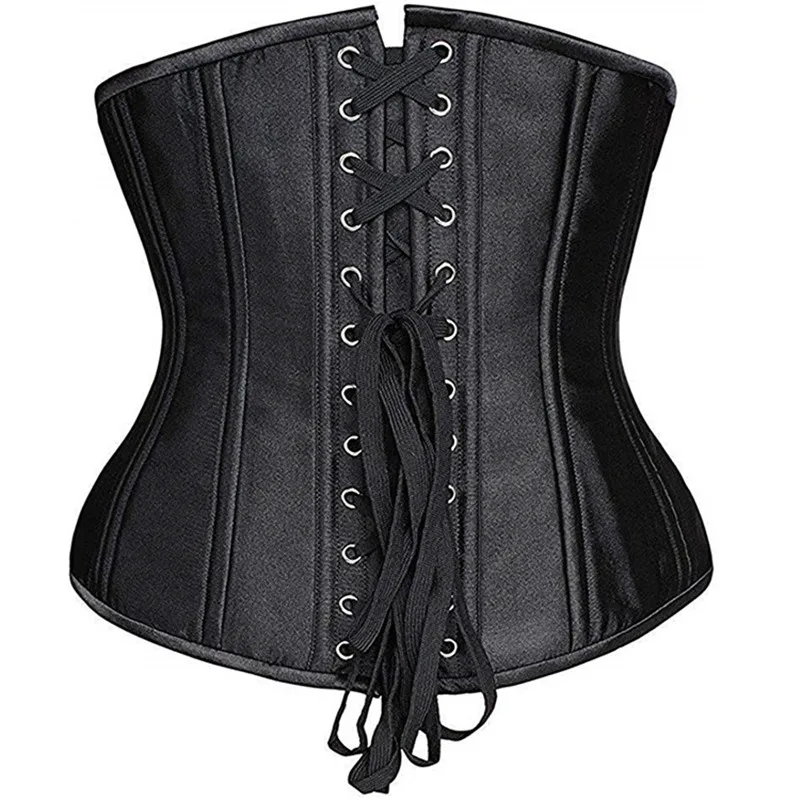 Waist Trainer Gothic Sexy Underbust Corset Slimming Lingerie Shapewear Women Lace-up Girdling Corselete Plus Size Clothes