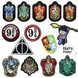 Harries Magic Academy Anime Figure Embroidery Patches on Clothes Stickers for Jacket Cartoon Potter Pants Bag Clothing Patch