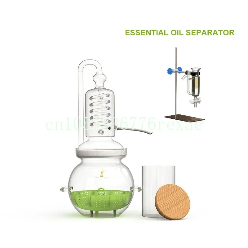 

Essential Oil Brewing Distillation Machine High Borosilicate Crystal Oil Glass 4L Mini Intelligent Heating