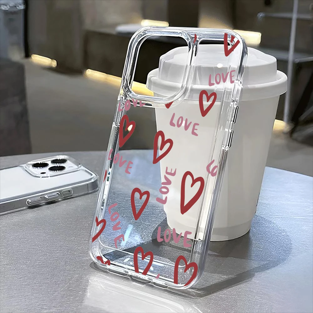 

Love Clear чехол для телефона iPhone 16Pro Max 16Pro 16Plus 16 15 Pro Max 15Pro 15 13 13Pro 14 12 11Pro Max Plus