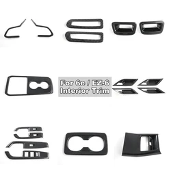 Carbon Fiber Pattern Center Console Panel Interior Trim Cover Stickers For 2025 2026 Mazda 6e EZ-6 Car Accessories