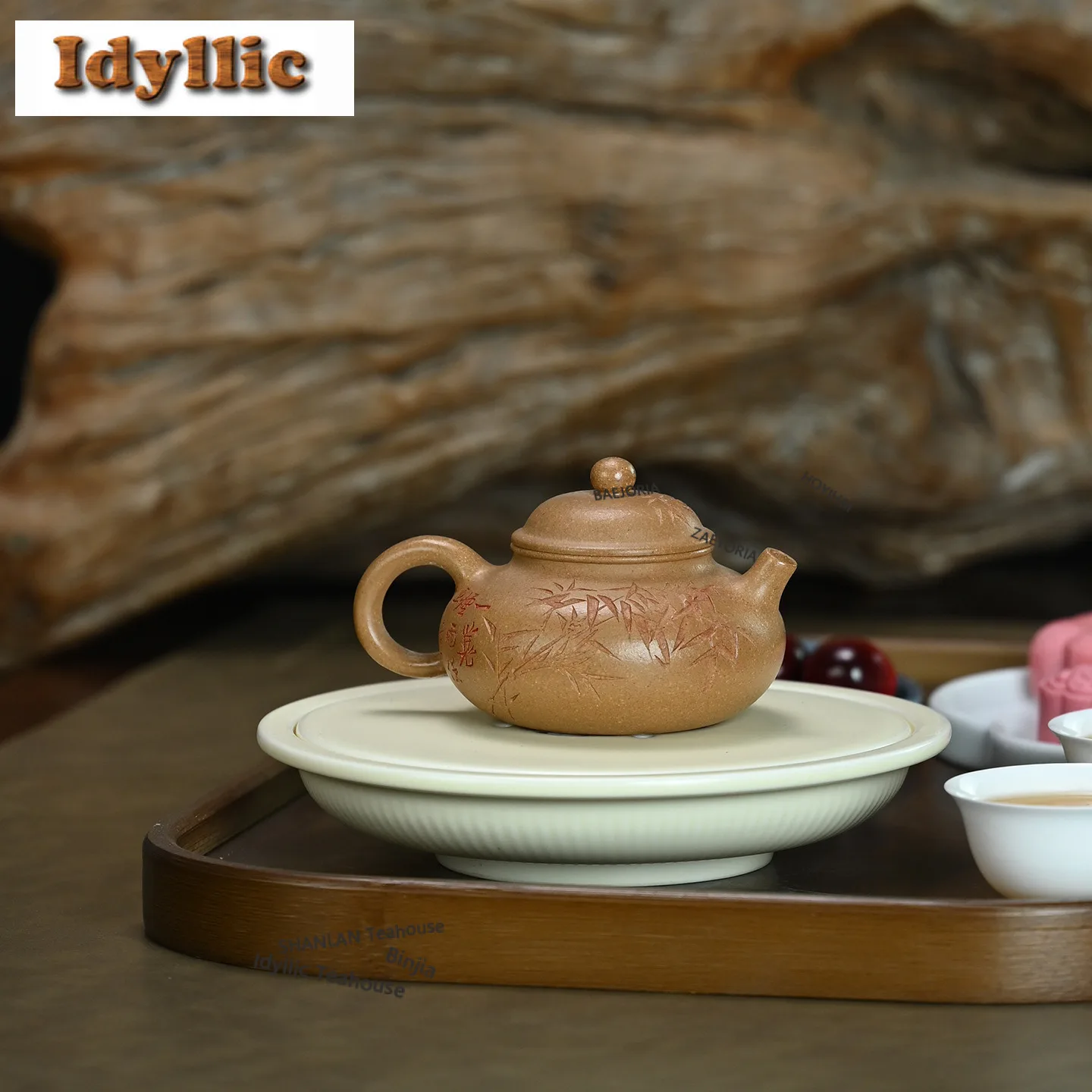 150ml Elegant Yixing Purple Clay Teapots Handmade Bamboo Leaf Pot Raw Ore Section Mud Kettle With Infuser Zisha Tea Set Cafes