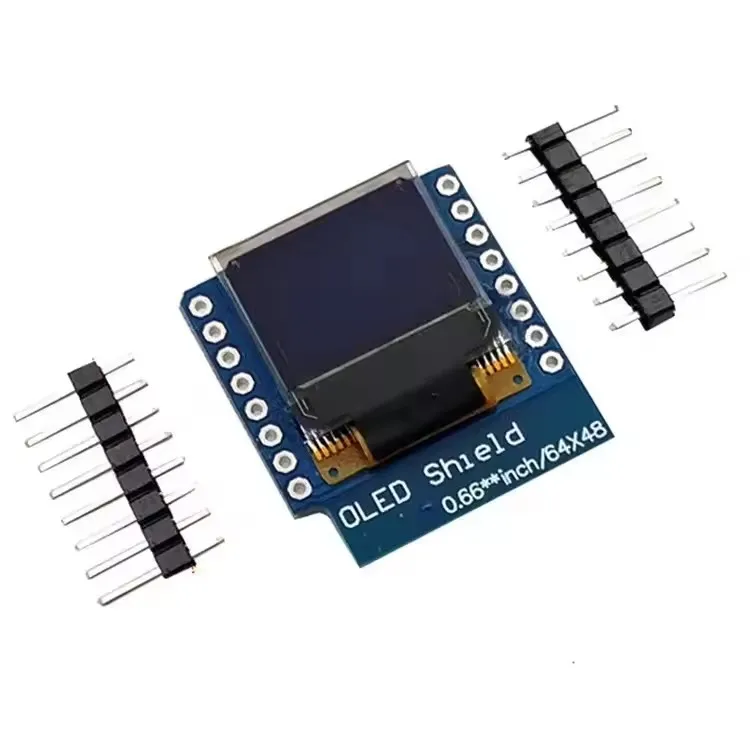 Mini 0.66inch SSD1306 OLED Screen 64x48 I2C Interface Plug-and-Play Display Shield Compatible Wemos D1 Mini