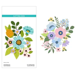 New Flowers Clear Stamps Metal Cutting Dies Press Plates for DIY Scrapbooking Album Make Paper Card Embossing Craft Die Cut
