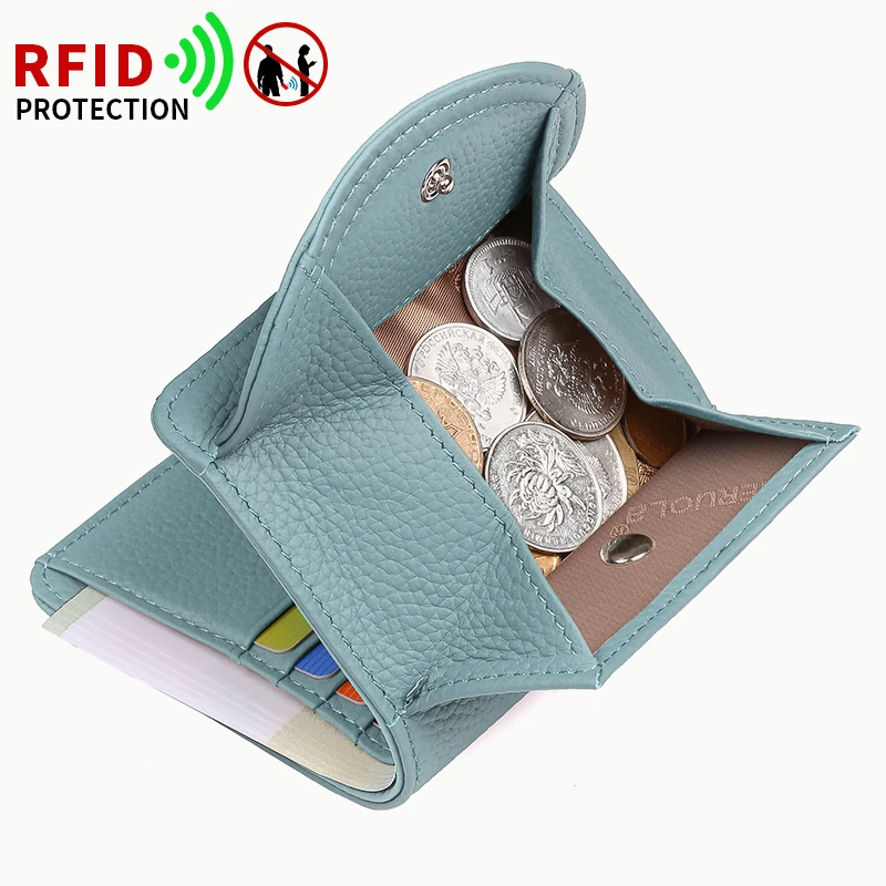 GERUOLA маленький кошелек из натуральной верхней кожи, кошелек для монет, мужской многофункциональный кошелек, деловой подарок, подарок на Хэллоуин/Рождество