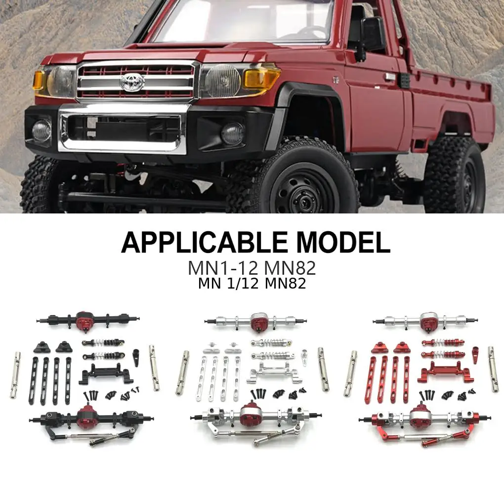 

RCGOFOLLOW Aluminum Alloy Durable Front Rear Portal Axle DIY Kit For 1/12 Rc Front Rear Portal Axle DIY Kit MN MN82 LC79 MN78