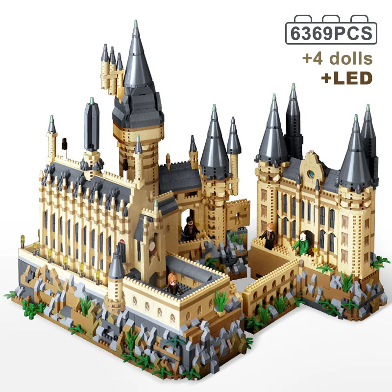 Micro Bricks City Creative Medieval Magic Castle Series School Architecture Model Building Blocks Gifts Toys Kid Adult Child