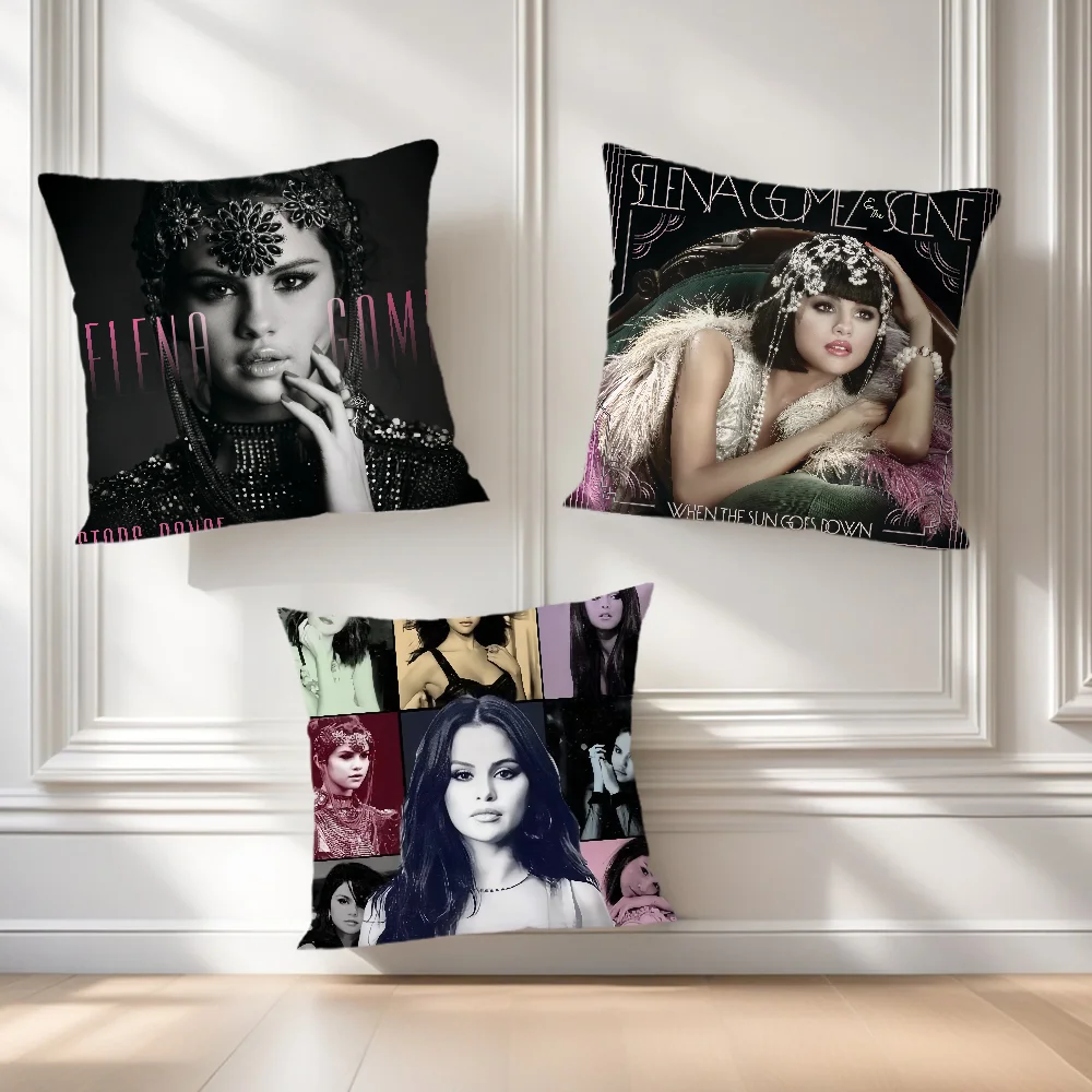 soft Comfortable Pillow Case for Sofa Living Room G-Gomez Home office Decor Protective Covers S-Selena Without Pillow-Insert