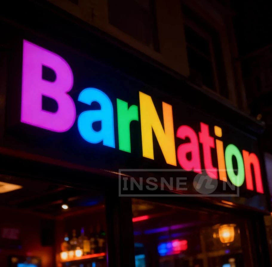 Bar Sign RGB Custom Logo Addressable Led Channel 3d Letter Company Business Wall Signage Advertising Beauty Salon Neon Barber