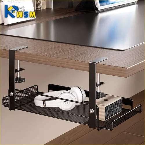 언더 데스크 케이블 관리 트레이, 드릴 없음, 스틸 데스크 케이블 오거나이저, 와이어 관리 트레이, 케이블 관리 랙, 보관 선반 