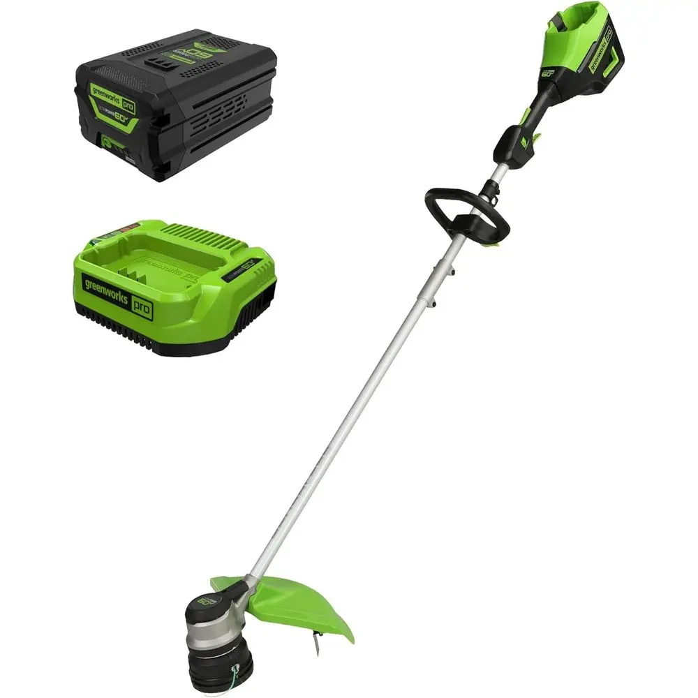 

Бесщеточный аккумуляторный триммер для струн 60 В, 16 дюймов — время работы 65 минут для линий ограждения с 2 милями и крупными свойствами, 2 тише, чем газ, 2,5 Ач