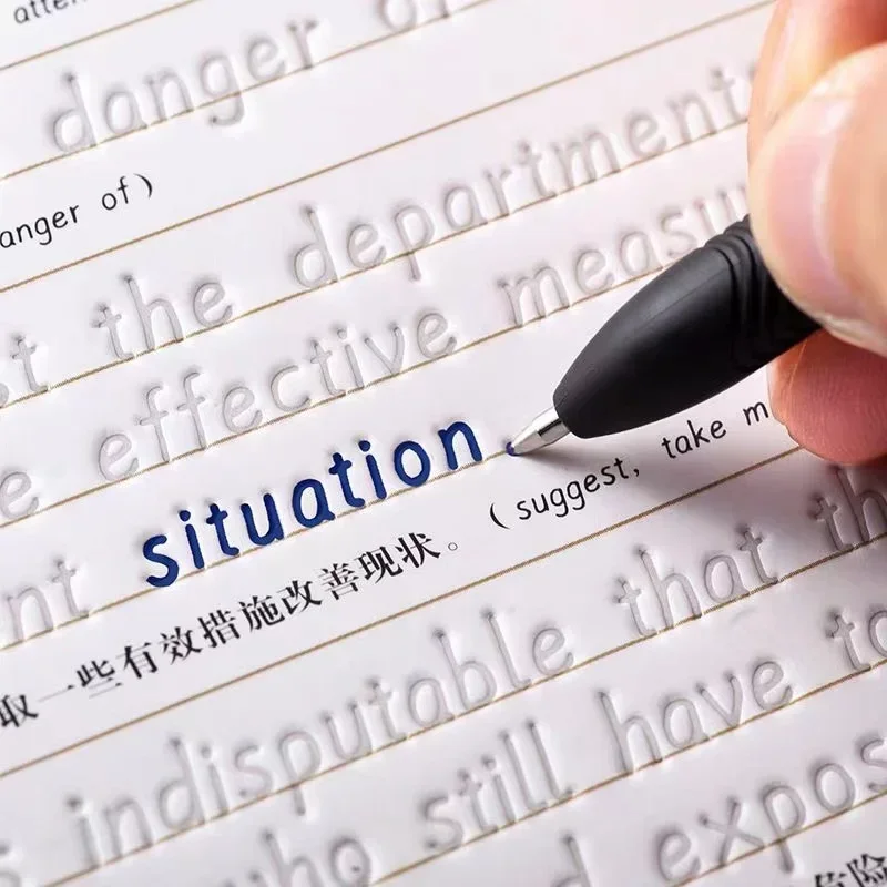 كتاب سحري قابل لإعادة الاستخدام باللغة الإنجليزية لتعلم الكلمات الأبجدية للطلاب، كتاب ممارسة الكتابة اليدوية لتركيبة الجملة القصيرة